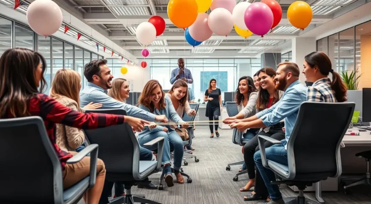 Brincadeiras no ambiente de trabalho